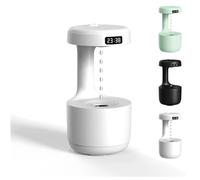 Humidificador antigravedad de hongos, difusor de aroma silencioso de niebla intensa con capacidad de 800 ml y luz nocturna LED de 7 colores, for oficina, dormitorio y sueño relajante(White)