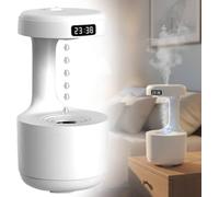Humidificador Antigravedad de Interior, 800 ml Humidificador de Aire con Pantalla Digital Inteligente LED, Función de Apagado Automático Cool Mist Humificador para Dormitorios y Oficinas