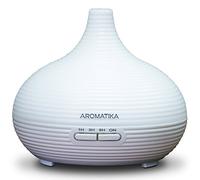Humidificador Aromaterapia 300ml - Ambientador - Eléctrico - Difusor de Aceites Esenciales - Colores Led - Ultrasónico para Hogar - Oficina - Yoga - Dormitorio - Blanco - Luz Nocturna