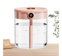 Humidificador automático para dormitorio, rocía niebla fría con tanque de 2 litros, sensor de humedad de pantalla digital, difusor ultrasónico silencioso para dormir, vaporizador de aire de escritorio