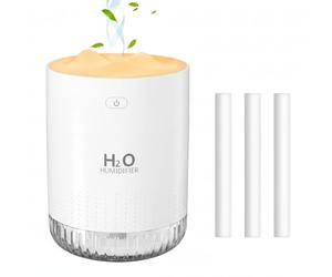 Humidificador Bebes Humidificador Pequeño con Luz Nocturna y Apagado Automático de 2 Modos Silencioso Ultrasónico USB dormitorio (3 colina)