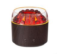 Humidificador compacto de aromaterapia con difusión de fragancia de 360 grados y efecto de brillo de carbón cálido para oficina en casa (B)