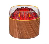 Humidificador compacto de aromaterapia con difusión de fragancia de 360 grados y efecto de brillo de carbón cálido para oficina en casa (A)
