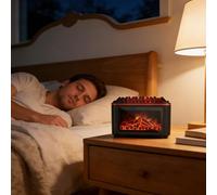 Humidificador con Efecto de Fuego - 160 Ml Humidificador Ultrasónico Silencioso con 7 Colores De Llama - Difusor De Aceites Esenciales - para Dormitorio Baño SPA Yoga Meditación