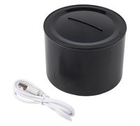 Humidificador con efecto de llama degradado y capacidad de tanque de 160 ml con difusor de aceite esencial y protección contra escasez de agua para uso doméstico (negro)