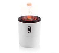 Humidificador con efecto de llama, difusor de aroma de niebla ultrafina con luz ajustable, funcionamiento silencioso para plantas de habitación grande, escritorio de yoga, 11 x 11 x 13,55 cm (A)