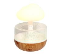 Humidificador de agua de lluvia, humidificador de nubes de lluvia, 400 ml, con luces LED ajustables, difusor de aromaterapia, fuente de escritorio para casa, spa, gimnasio