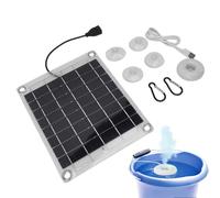 Humidificador de aire con panel solar, 20 W, doble cara, portátil, USB, diseño energético, modo de funcionamiento silencioso, bomba de humedad fiable, depósito ideal para peces de jardín - agua