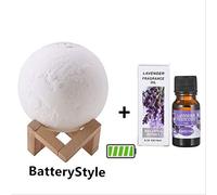 Humidificador de aire Difusor Aroma 880ML 3D Luna lámpara luz con 10 ml aceite esencial USB ultrasonidos noche Cool Mist purificador para oficina Federación Rusa azul marino