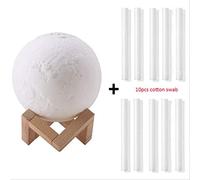 Humidificador de aire Difusor Aroma 880ML 3D Luna lámpara luz con 10 ml aceite esencial USB ultrasonidos noche Cool Mist purificador para oficina Federación Rusa rojo
