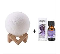 Humidificador de aire Difusor Aroma 880ML 3D Luna lámpara luz con 10 ml aceite esencial USB ultrasonidos noche Cool Mist purificador para oficina España Borgoña