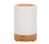 Humidificador de aire, difusor de aroma de grano de madera USB de 75 x 75 x 125 mm con tanque de agua grande, funcionamiento silencioso y luz nocturna para dormitorio, oficina, yoga (marrón)