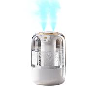 Humidificador de aire - Pantalla digital silenciosa 2 salidas,Humidificador ultrasónico de dormitorio para adultos, para cocina, sala de estar, dormitorio, bebé, oficina, apartamento