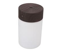 Humidificador de aire para coche, humidificador, mini humidificador, portátil, con LED colorido, cargador USB nocturno, depósito de agua de 260 ml para la oficina (grano de madera oscura)