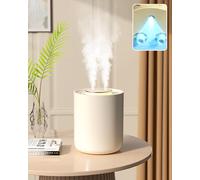 Humidificador de aire para dormitorio con lámpara germicida UV, humidificador de 1500 ml para dormitorio de bebé con luz nocturna, humidificadores de coche recargables de 1800 mAh, mini humidificador