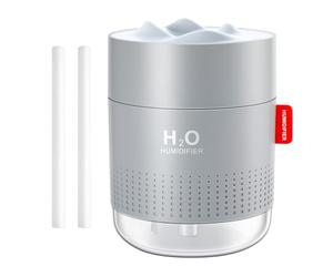 Humidificador de aire portátil 500 ml | Humidificador silencioso para habitación | Humidificador compacto para habitación pequeña | Humidificador ultrasónico con luz y apagado automático