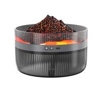 Humidificador de aroma, difusor de aceites esenciales de 2 litros, 2 modos de pulverización, nieve/volcán con luz ambiental bicolor para el escritorio del dormitorio, la oficina