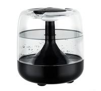 Humidificador de aromaterapia USB de 650 ml con funcionamiento silencioso y luces LED coloridas, adecuado para escritorio o mesita de noche, proporcionando niebla continua (negro)