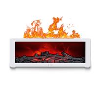 Humidificador de Chimenea con Llama 3D, Difusor Silencioso para Chimenea con Temporizador, Difusor de Aire de Fuego de Aromaterapia de Aceite Esencial con Luz Ambiental para el