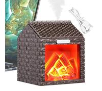 Humidificador de chimenea difusor de aromaterapia | Humidificador de llama de simulación para dormitorio, carga USB, atomización de niebla fría, decoración del hogar para dormitorio, mesita de noche
