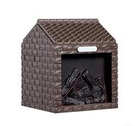 Humidificador de diseño de fuego de carbón, con luz nocturna LED, difusor silencioso de aromaterapia, tanque de agua de 200 ml, apagado automático para dormitorio o guardería (marrón)