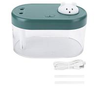 Humidificador de doble pulverización de escritorio silencioso portátil Mini de 1L con luz nocturna ambiental para oficina en casa (Verde)