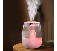 Humidificador De Escritorio Usb: Humidificador Compacto Para Dormitorios Con Gran Nebulización, Indicador de Humedad Y Luz Nocturna, Perfecto Para Espacios Pequeños Del Hogar (Pink)