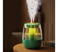 Humidificador De Escritorio Usb: Humidificador Compacto Para Dormitorios Con Gran Nebulización, Indicador de Humedad Y Luz Nocturna, Perfecto Para Espacios Pequeños Del Hogar (Green)