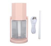 Humidificador de escritorio USB, humidificador pequeño portátil con cabezal giratorio y luz ambiental colorida, mini humidificador alimentado por USB para el automóvil, el hogar, e (Rosa)