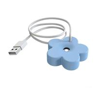 Humidificador de flores portátil alimentado por USB con difusor de aromaterapia, diseño compacto de escritorio para oficina y dormitorio, funcionamiento silencioso, mini humidificador de aire (C)