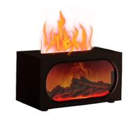 Humidificador de fuego | Humidificador de aire con efecto de llama LED de 7 colores | Humidificadores de niebla fría silenciosos | Lámpara de mesa difusora de escritorio, compatible con