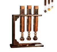 Humidificador de inyector de sabor a cigarro, base de madera de aromaterapia hecha a mano con higrómetro y tapas herméticas, kit de tubo de vidrio con infusor de cigarro (Número de tubos:3,1pc)