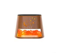 Humidificador de lámpara de piedra de sal para iluminación de estado de ánimo de 7 colores, difusor de aromaterapia para efecto de llama, control de temporizador, silencioso para uso en dormitorio y
