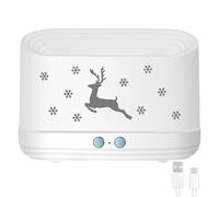 Humidificador de Llama, difusor de Llama Humidificador 2 en 1 con Tanque de Agua de 300 ml Modo de esterilización de 3 Engranajes Difusor de Aire silencioso de Ciervo de Navidad con 2 Modos de luz