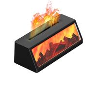 Humidificador de niebla, difusor de aromaterapia retro para dormitorio, humectante de aire ultrasónico con luz nocturna suave, diseño de estufa de carbón para habitación de niños, mesa, baño, estante