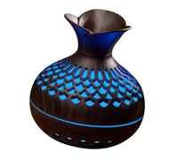 Humidificador de Niebla Fresca, Diseño de Grano de Madera de Diseño de Madera 300 Ml, 2 Modos de Pulverización, 7 Color de Color, Purificador de Aire USB para el Hogar del Dormitorio, Humidificación