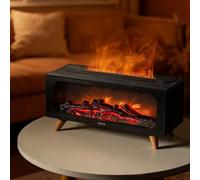 Humidificador de niebla fría con capacidad de difusión de aroma de simulación de llama 3D e iluminación LED de estado de ánimo de 7 colores (cable USB de 5 V YX2900)