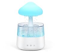 Humidificador de nube de lluvia, Humidificador con sonido de gota de lluvia y difusor de aceite esencial de aromaterapia con luces de 7 colores Nano Mist ayuda a dormir
