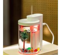 Humidificador de paisaje con luz que cambia de color y dos modos de niebla para uso doméstico u oficina (rosa)