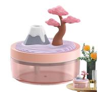 Humidificador De Paisaje Flor - ABS PVC Silicona 12.5x12.5x14.3cm | Humidificador De Aire Silencioso | Diseño Decorativo De Flor Con Puerto Type-C Para Hogar, Oficina Y Dormitorio