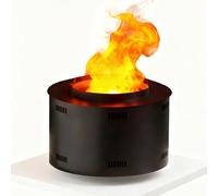 Humidificador De Vapor De Agua 3d Con Efecto De Llama Realista Al Tacto - Con Niebla/Llama Ajustable, Temporizador, Suministro Automático De Agua, Control Remoto, Acero Inoxidable 304 30cm/11.8in