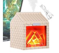 Humidificador Difusor - Difusor de aroma de llama | Enchufe de humidificador Aromatherapy DiFUSERS | Hoja de fuego Flame Aromatherapy DiFUSERS | Ornamento de escritorio de atomización silenciosa de