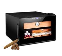 Humidificador eléctrico for puros de 25 l con estantes de cedro, 2 niveles, ajuste de temperatura de 11 °C a 18 °C, control táctil, iluminación LED, capacidad for 150 puros.(B)