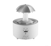 Humidificador en forma de paraguas, difusor de aromaterapia con iluminación LED de 7 colores con sonidos de lluvia para dormir, temporizador ajustable para una gestión de la humedad sin esfuerzo