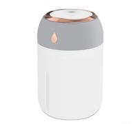 Humidificador, humidificador de niebla fría, humidificador compacto blanco de tanque grande, niebla ajustable silenciosa, difusor fácil de limpiar para dormitorio, guardería, oficina (gris (SD04))