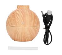 Humidificador Madera Difusores De Aceites Esenciales, Difusor De Mini Humidificador De Escritorio USB Led Air, para Dormitorio, Oficina(Grano De Madera Claro)