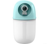 Humidificador mini USB de 260 ml, humidificador de aire de escritorio astronauta con luz nocturna, 2 modos de niebla, bajo ruido para uso en dormitorio y oficina (azul)