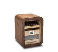Humidificador para 100 puros Espacioso mueble de madera de cedro español Con cajones higrómetro digital Vidrio templado Regalo para hombre(Humidor-1)