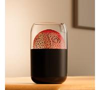 Humidificador para dormitorio, mini portátil de 300 ml con apagado automático USB, diseño de montaña de llamas, fabricante de niebla LED colorido (planeta negro)