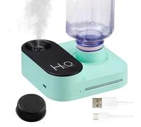 Humidificador para habitaciones, diseño de cámara antifugas, generador de niebla, apagado automático, botella de agua, humidificador de niebla fría con 2 modos - para coche de viaje, mesita de noche